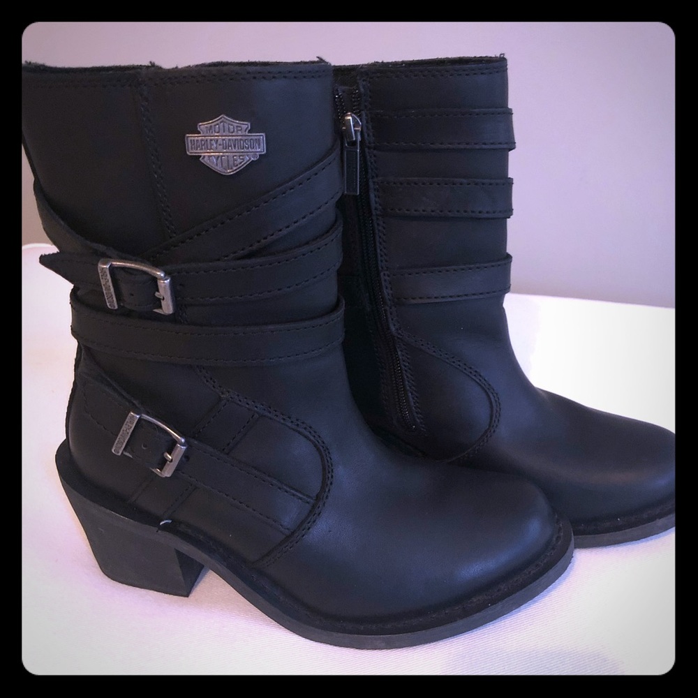NWOT Harley Davidson Black leather boots Size 7